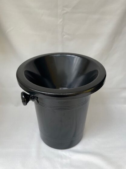 Spuug/ijsemmer zwart plastiek